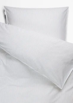 Bettwäsche-Set Model Classic Fine Stripe aus reiner Bio-Baumwolle