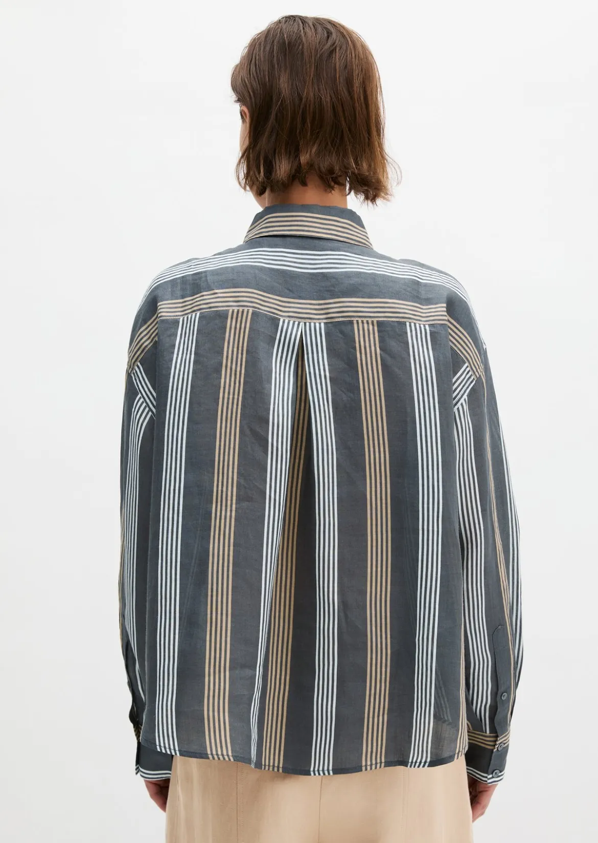 Bluse regular aus weicher Ramiefaser