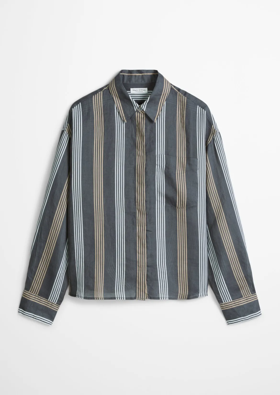 Bluse regular aus weicher Ramiefaser