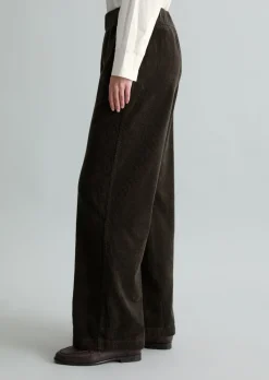 Cordhose wide straight leg mit lässiger Bubble-Struktur