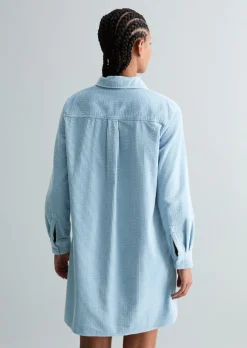 Cordkleid straight mit lässiger Bubble-Struktur