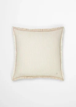 Dekokissen Model Fine Stripe aus Bio-Baumwolle und Leinen