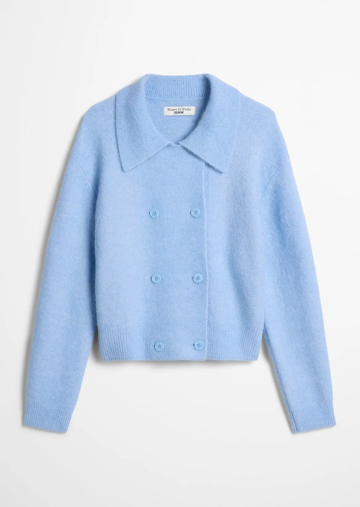 Doppelreiher-Cardigan loose aus Alpakawolle-Wolle-Mix