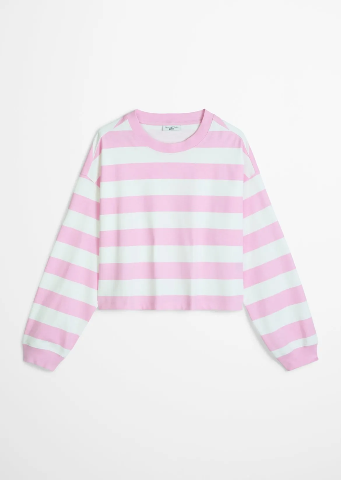 Gestreiftes Longsleeve relaxed aus Heavy Jersey