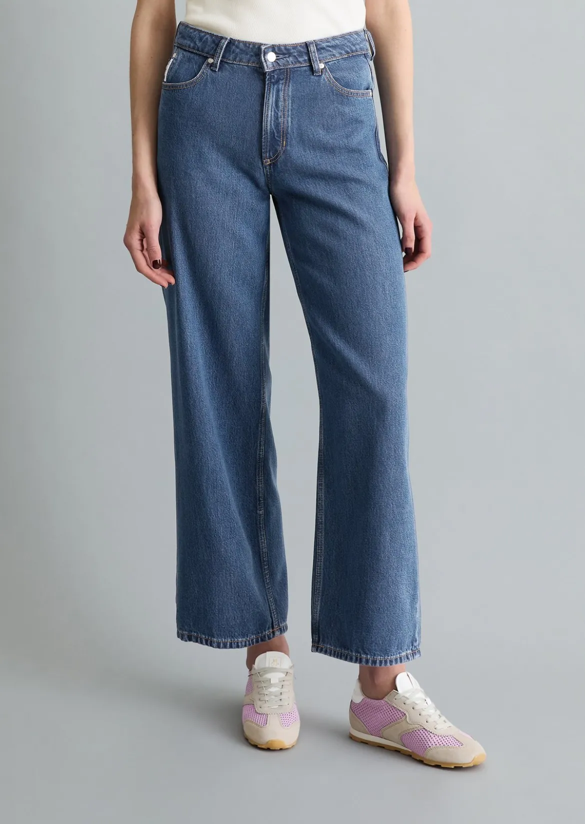 Jeans Model Tomma wide cropped aus Lyocell-Mix ohne Stretch