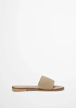 Pantolette Model Babette aus weichem Velours-Rindleder