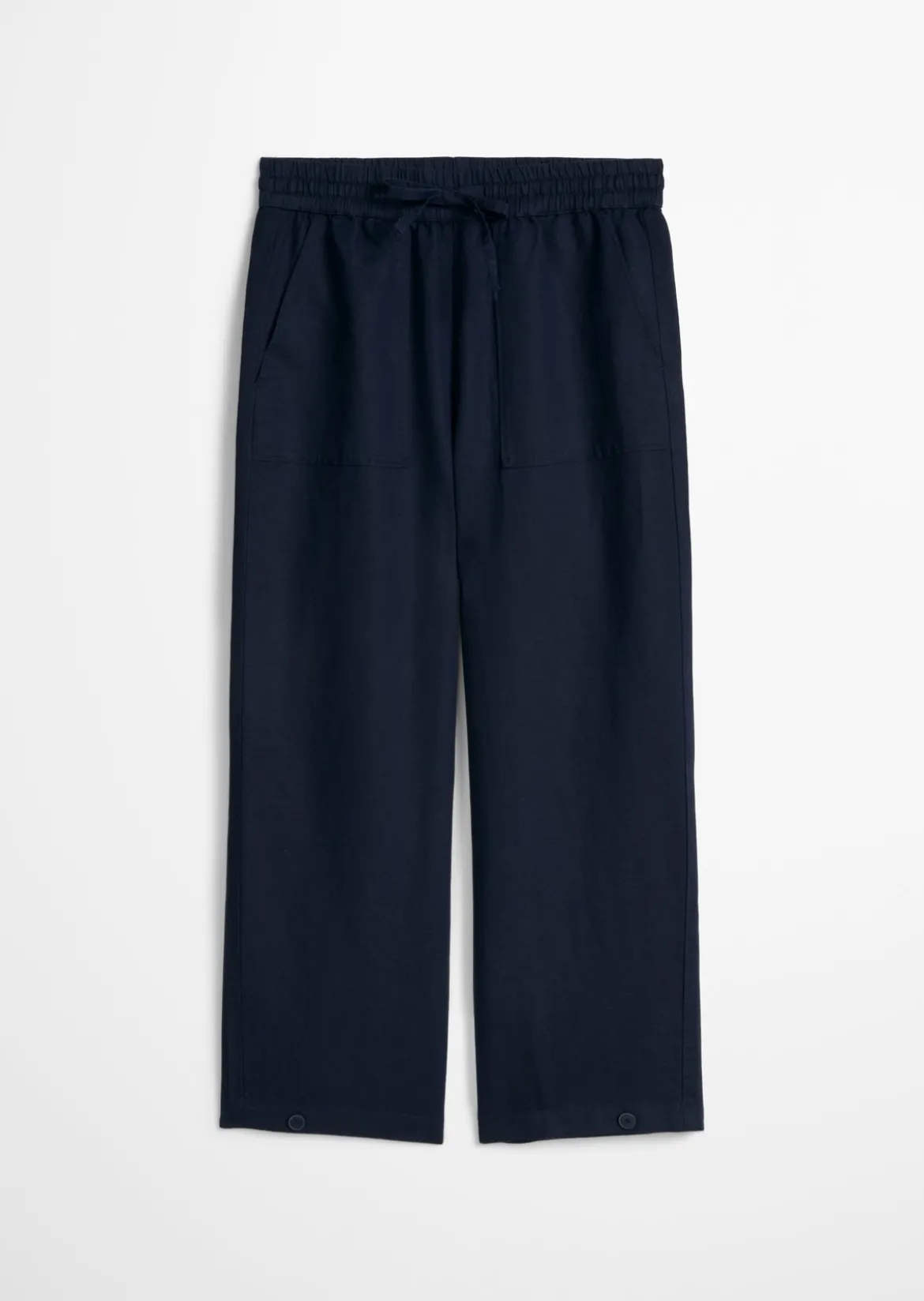 Pull-on-Pants regular aus Leinen-Baumwolle-Mix
