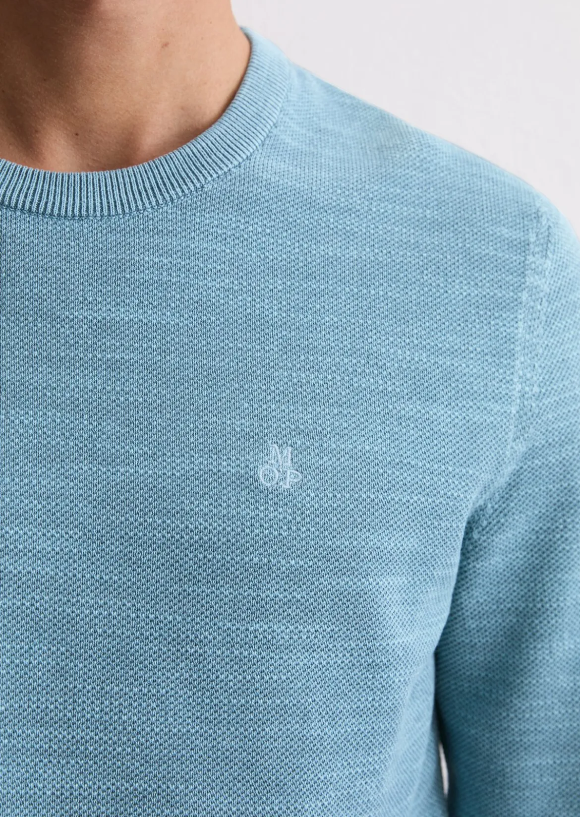 Pullover regular mit feiner Piqué-Struktur