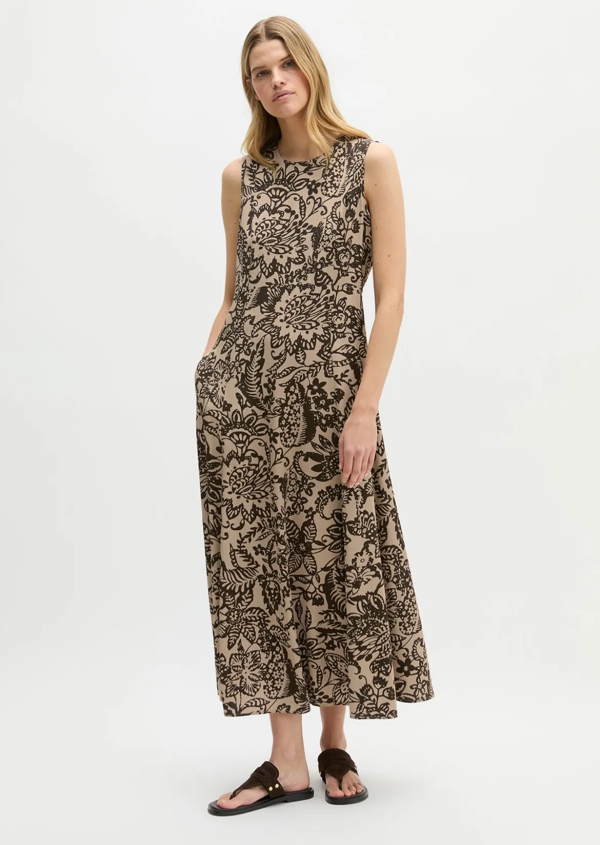 Ärmelloses Kleid fitted aus LENZING™ ECOVERO™