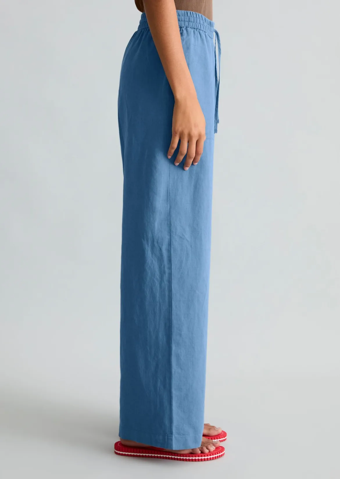 Schlupfhose regular aus Leinen-Baumwolle-Mix
