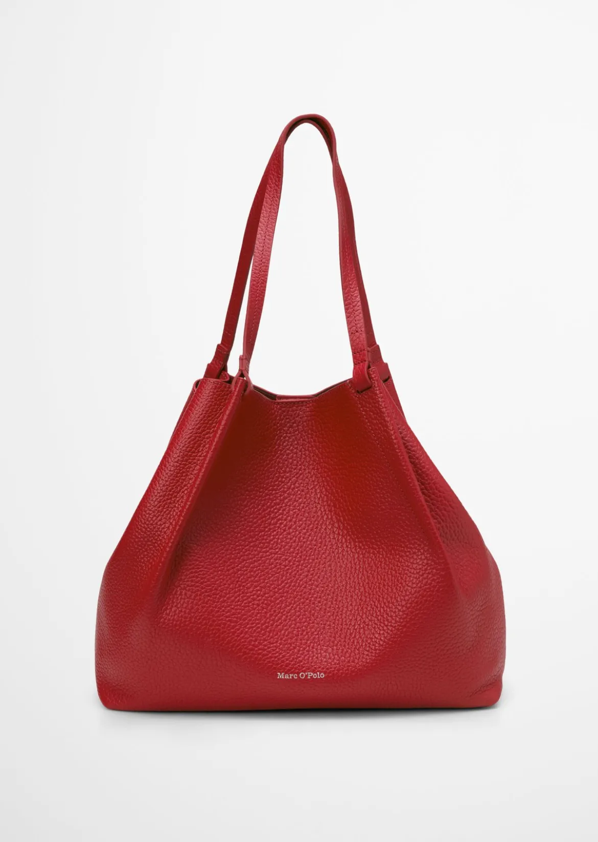 Shopper medium aus genarbtem Rindleder