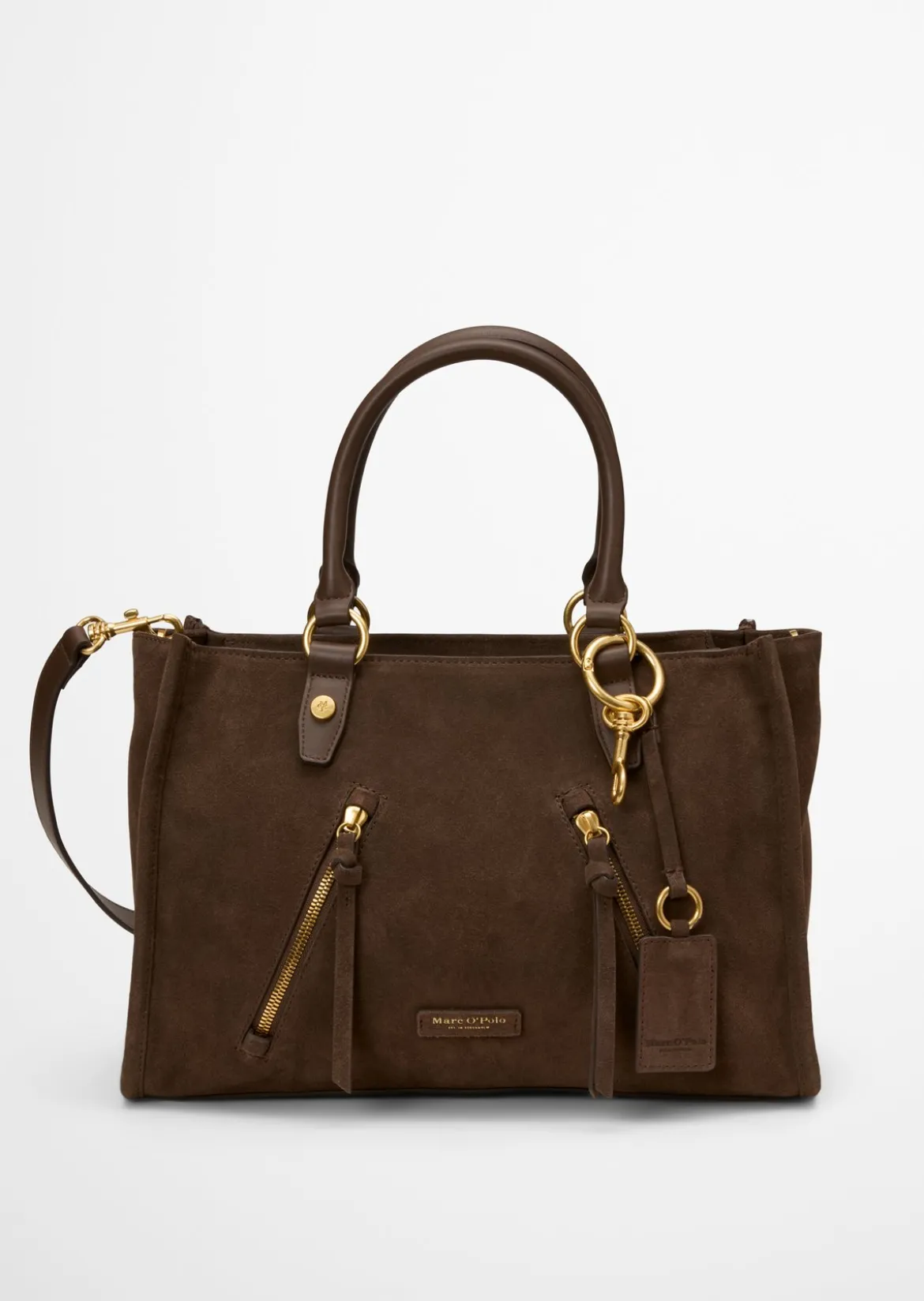 Shopper small aus weichem Veloursleder