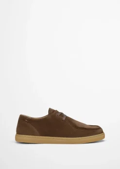 Slipper Model Karo im Wallabee-Stil aus Veloursleder
