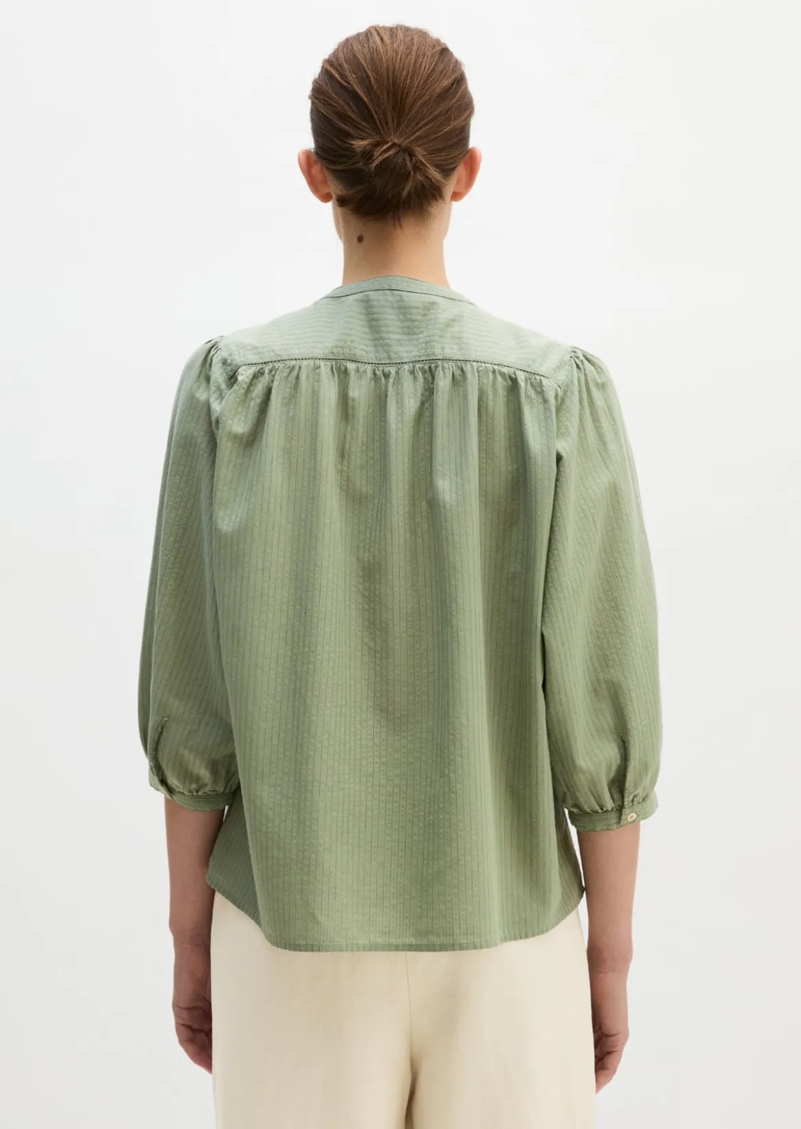 Streifen-Bluse A-Shape aus Organic-Cotton-Viskose-Mix