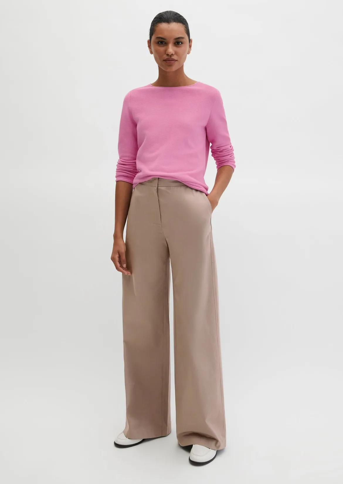 Strickpullover slim aus softem Organic Cotton
