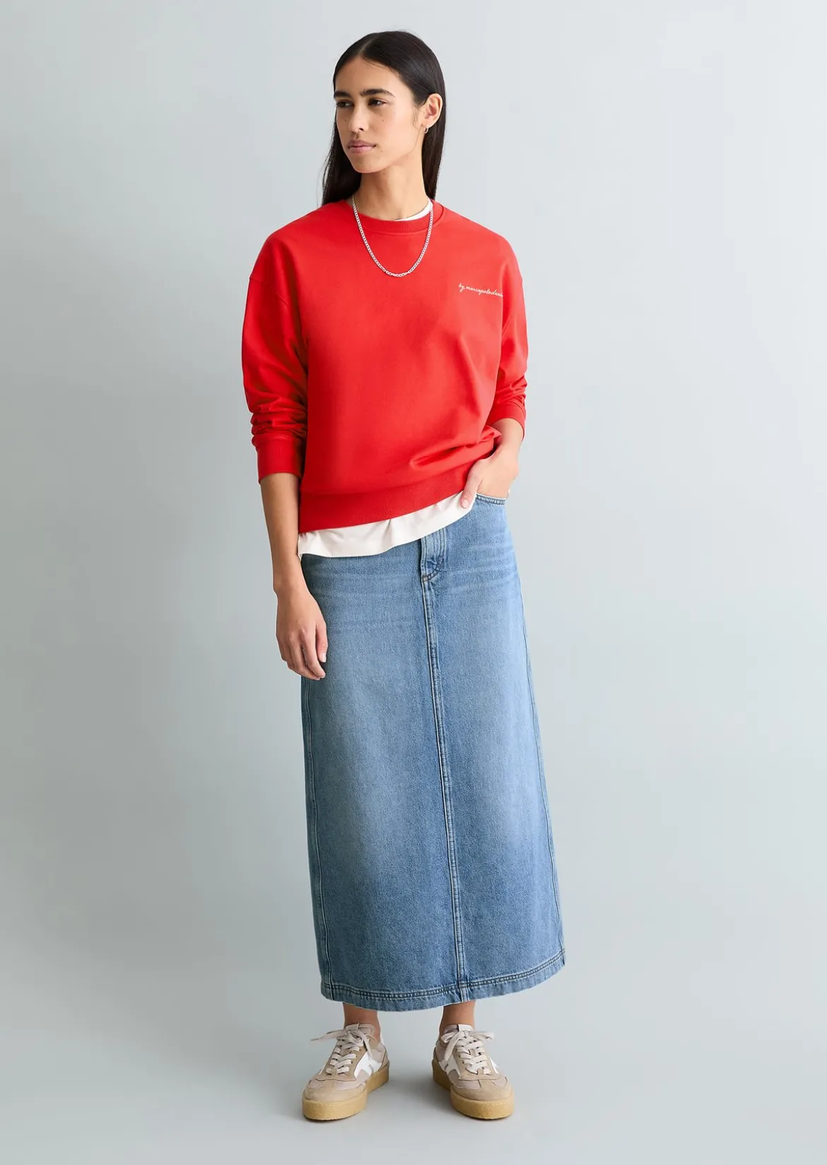 Sweatshirt oversized mit markantem Rückenprint