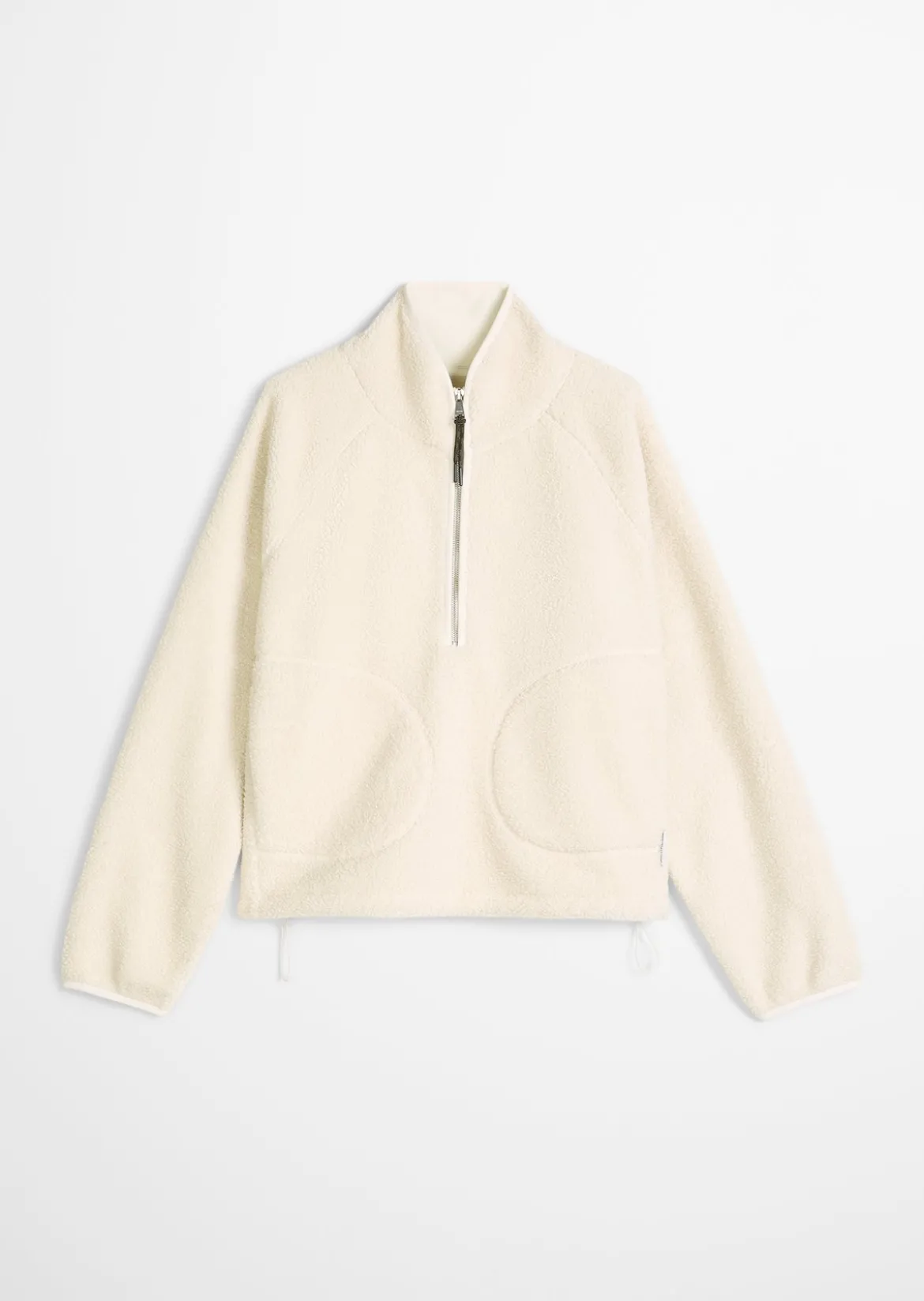 Teddy-Sweatshirt relaxed aus recyceltem Polyester