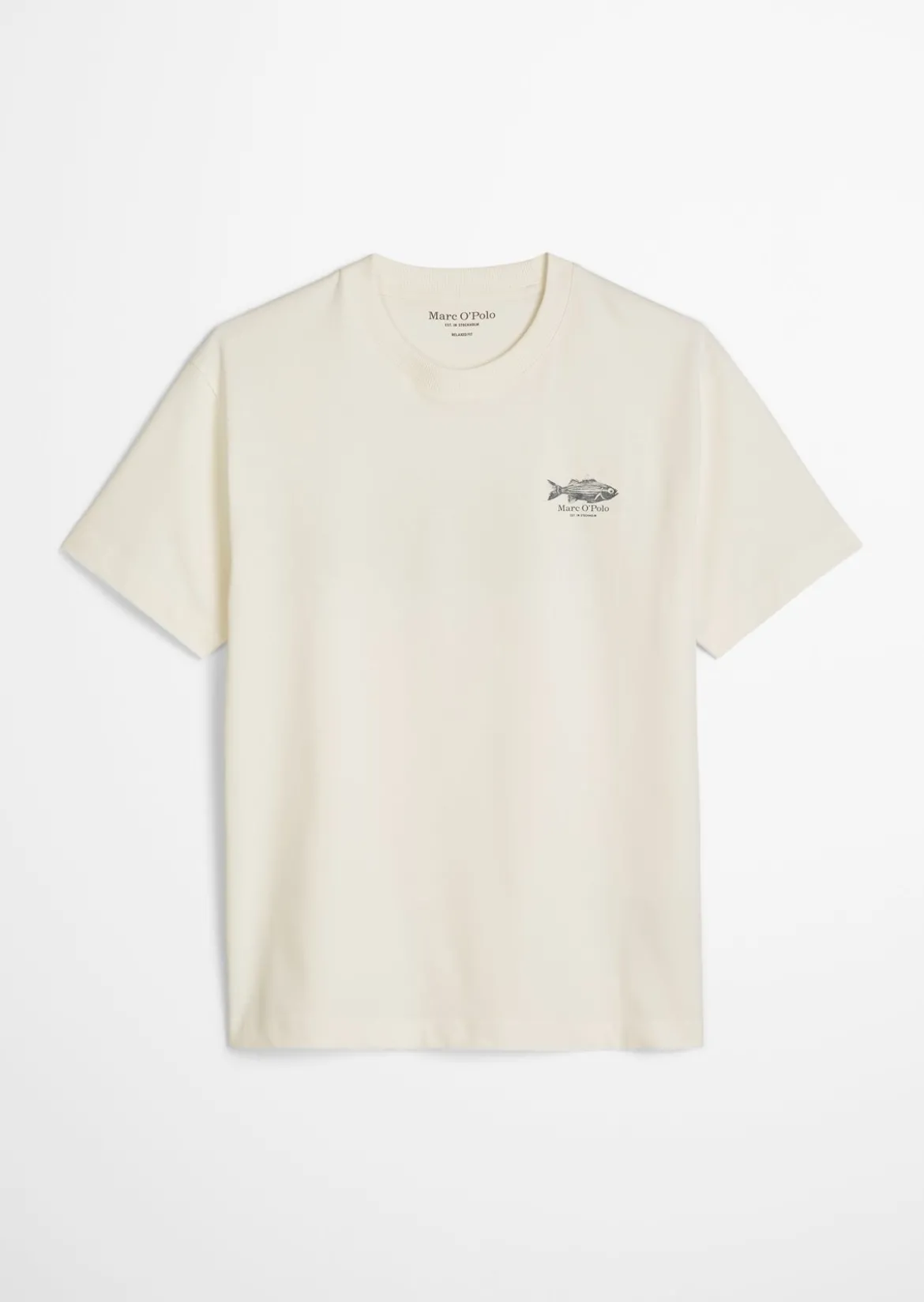 T-Shirt loose mit Fisch-Rückenprint